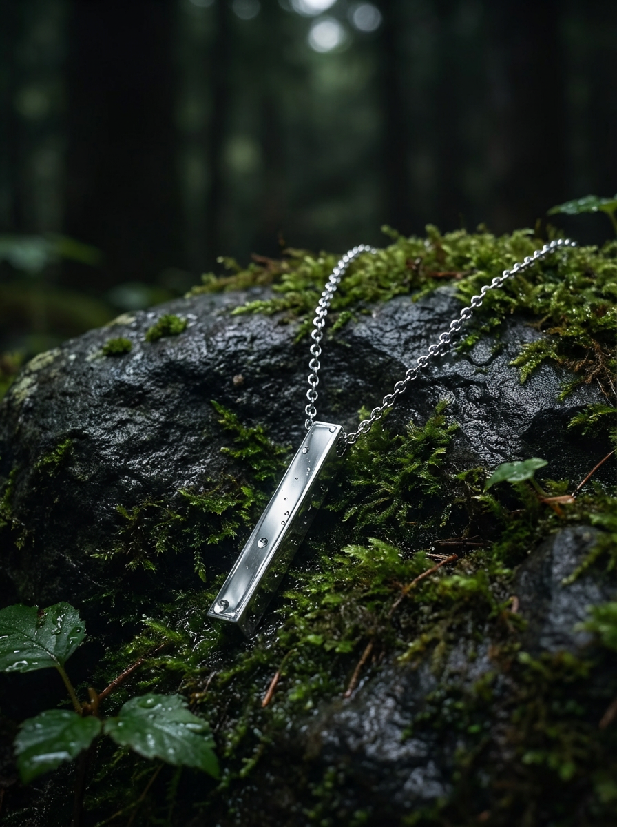 STICK - Necklace - Stainless Steel - High Gloss