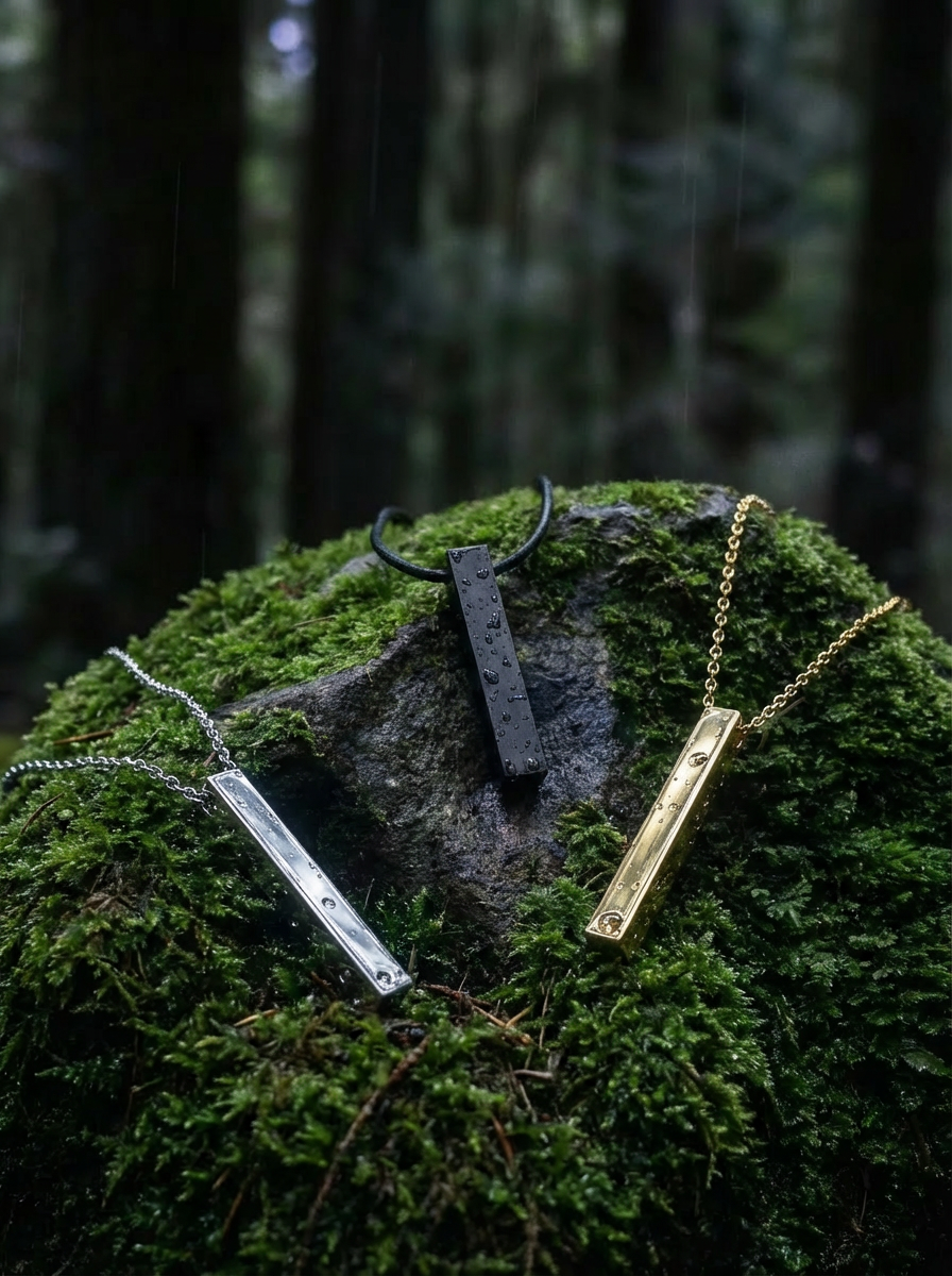 STICK - Necklace - Stainless Steel - High Gloss