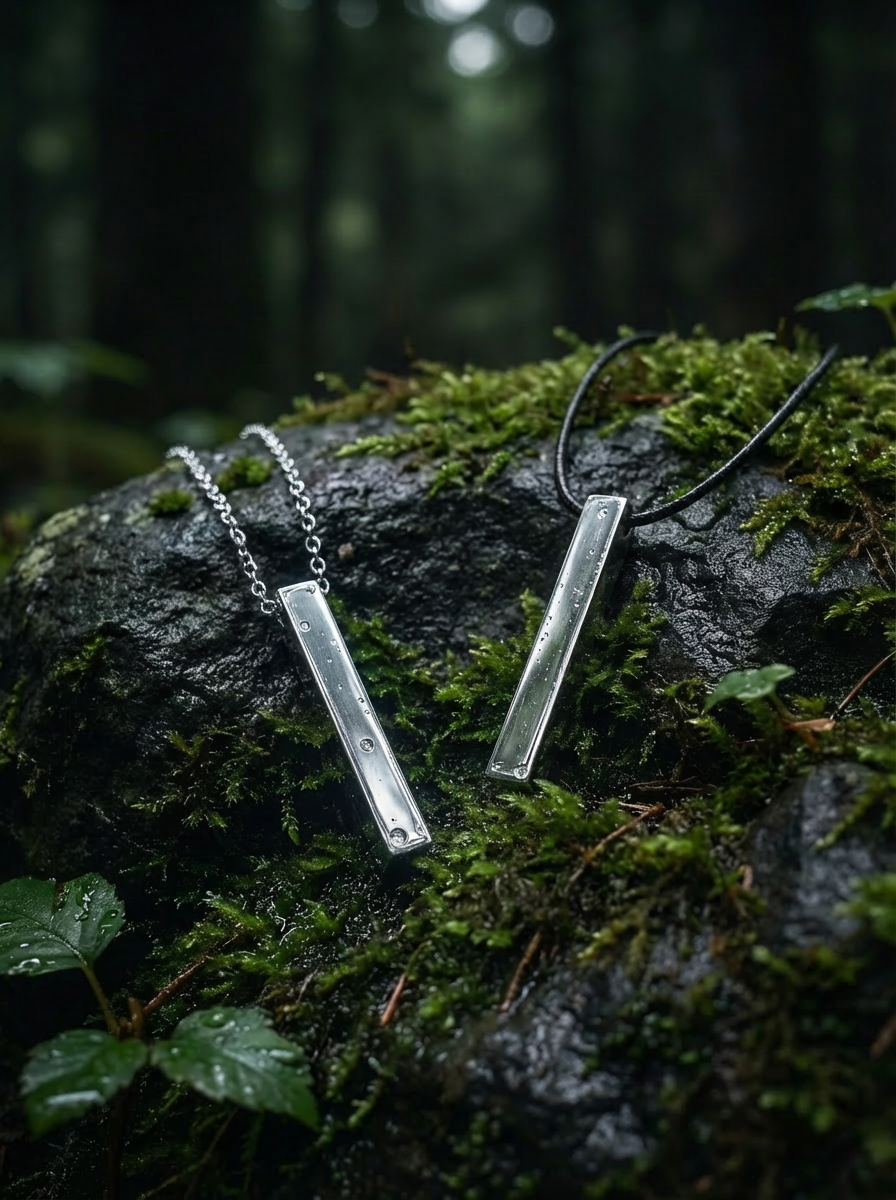 STICK - Necklace - Stainless Steel - High Gloss