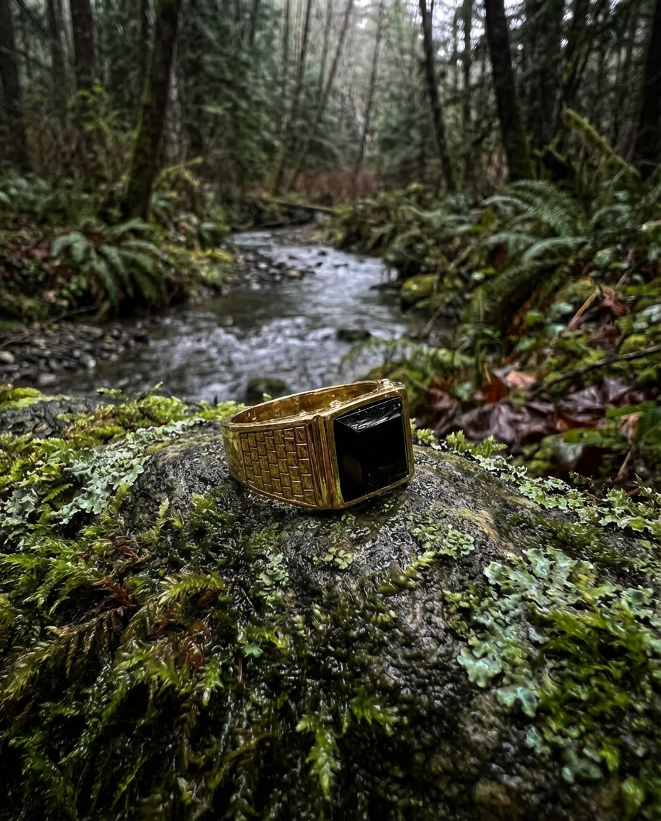 TEMPLE - Ring - Stainless Steel - Gold Plated